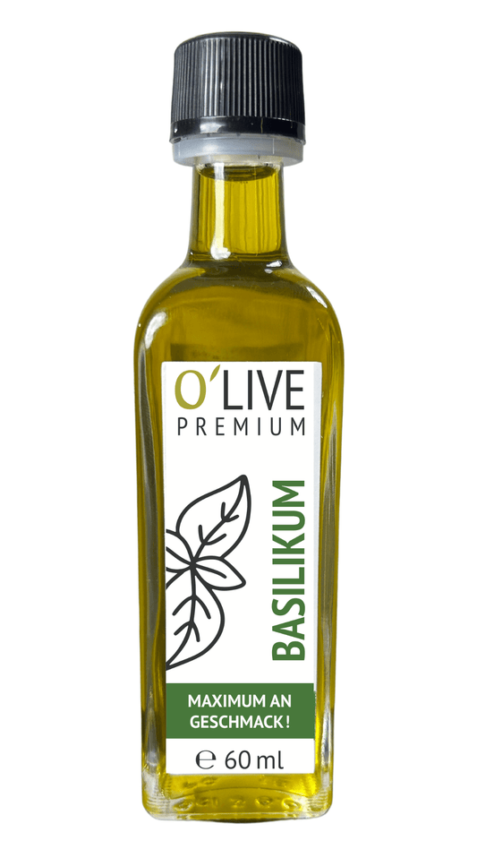 O'live Premium - Basilikum Geschmacksöl - 60 ml Fläschchen