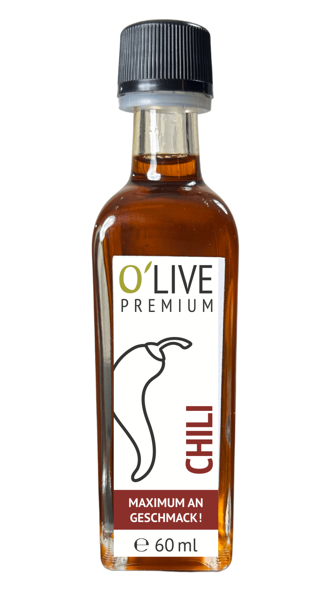 O'live Premium - Chili Geschmacksöl - 60 ml Fläschchen (81,67 €/l)