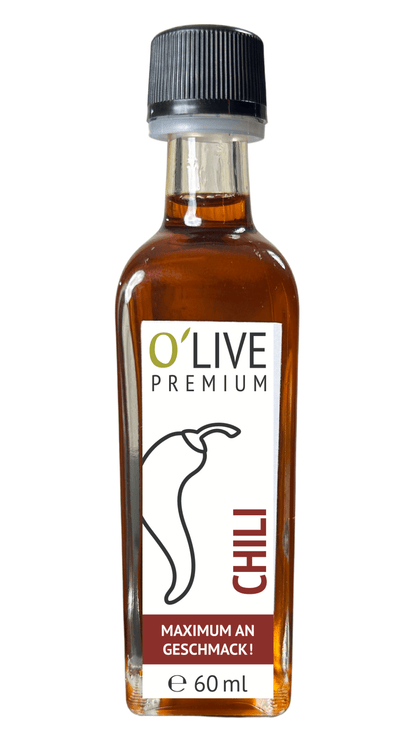 O'live Premium - Chili Geschmacksöl - 60 ml Fläschchen (81,67 €/l)