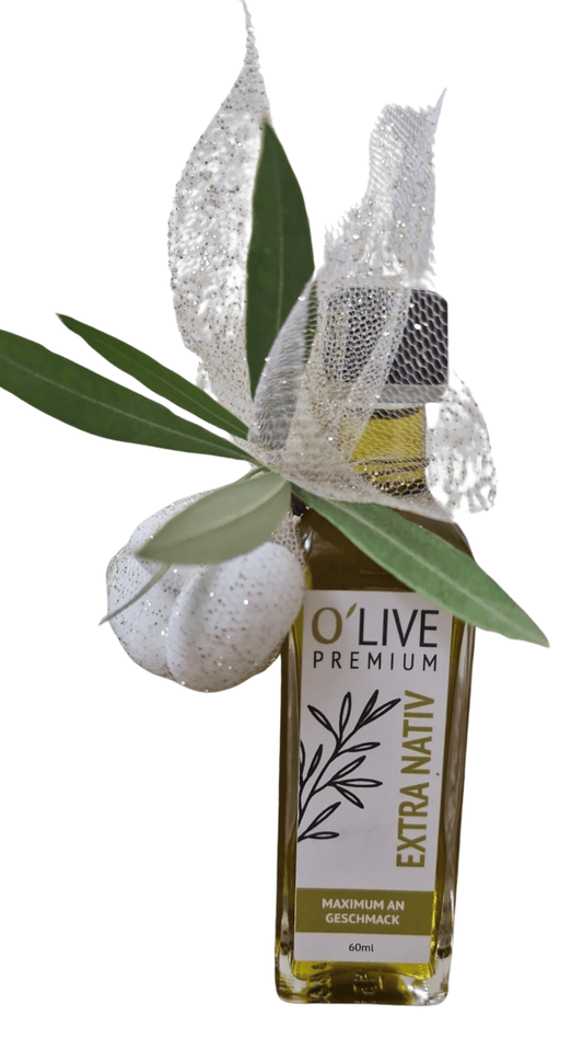 O'live Premium - Natives Olivenöl Extra GASTGESCHENK - 60 ml Fläschchen (115,00 €/l)