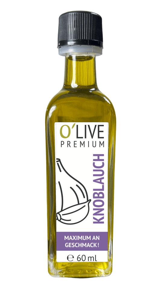 O'live Premium - Knoblauch Geschmacksöl - 60 ml Fläschchen (81,67 €/l)